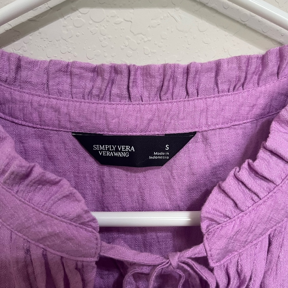 Simply Vera Vera Wang Lilac Ruffle Top